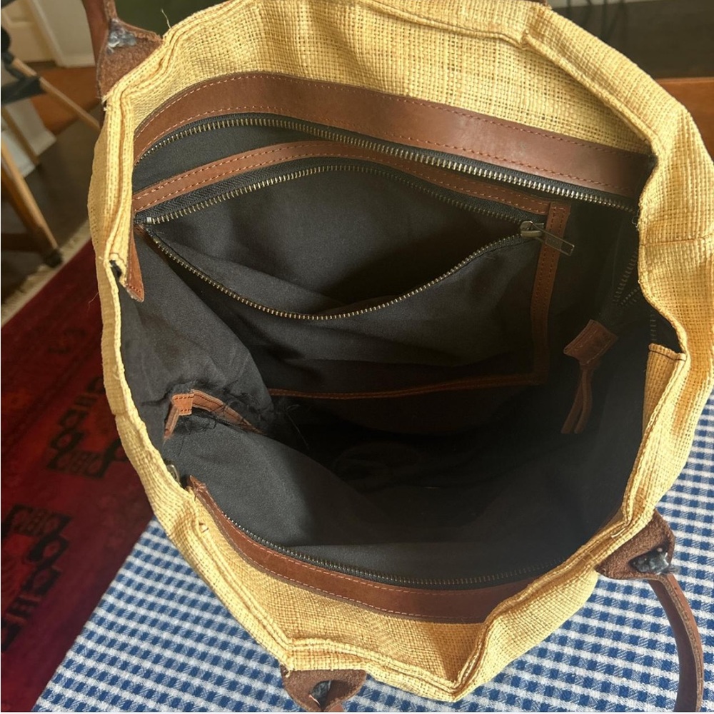 Large woven tote bag